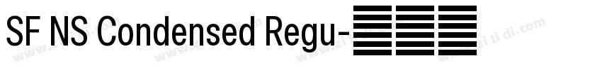 SF NS Condensed Regu字体转换 SF NS Condensed Regu字体转换